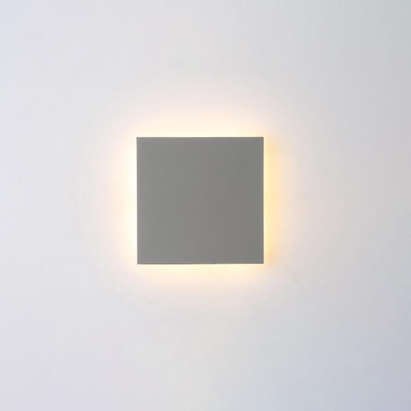 Contemporary LED Outdoor Wall Sconce — Die-Cast Aluminum, 10W, IP54, 3200K, Flat / Square / Round