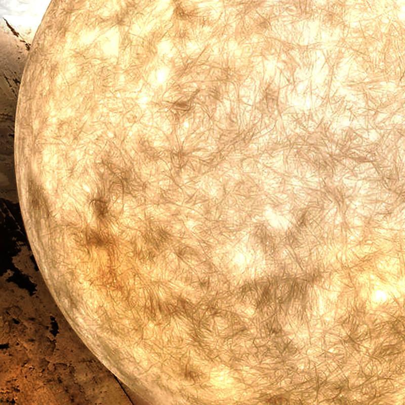 Moon Ball Outdoor Pillar Light — White Resin & Fiber, LED, IP65 Weatherproof, 9W / 16W, 3200K Warm White, 10" or 16"
