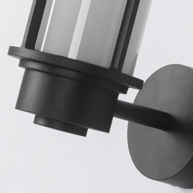 Top Hat Outdoor Wall Sconce — Black Die-Cast Aluminum, LED 5W, IP54 Weatherproof, 3200K