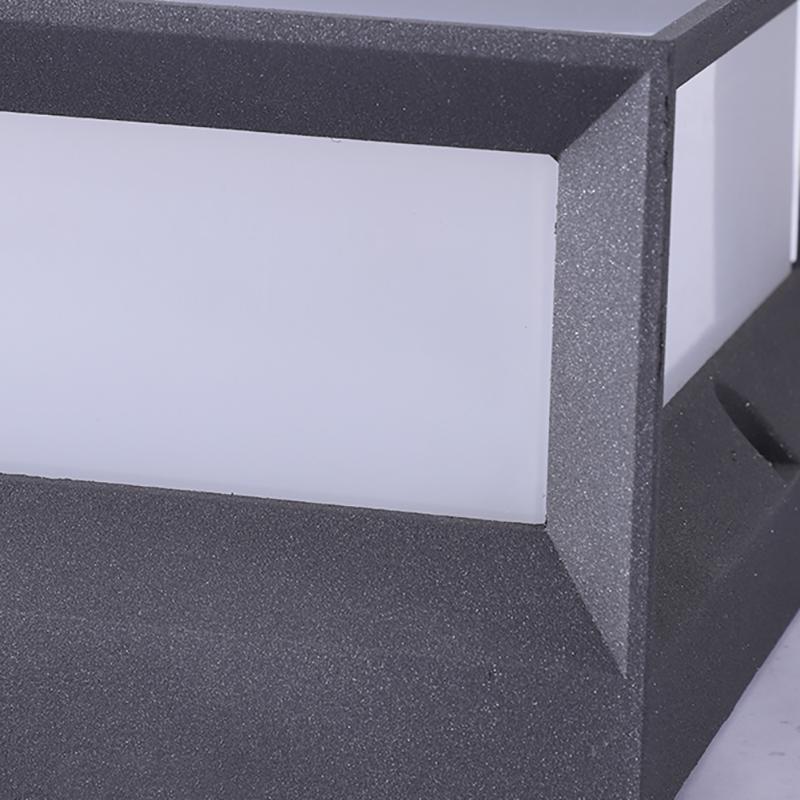 Modern Square Solar & Hardwired Outdoor Post Light — Die-Cast Aluminum, Black, IP54, Warm White 3200K