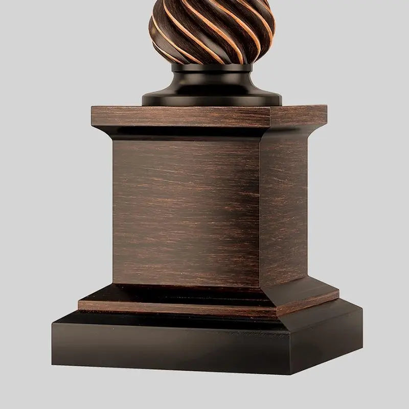 Traditional 24-Inch Rustic Bronze Resin Table Lamp Luxe