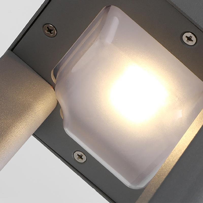 Modern Bollard Pathway Light — Black Aluminum, Hollow Lantern Design, LED 3200K, IP54 Weatherproof