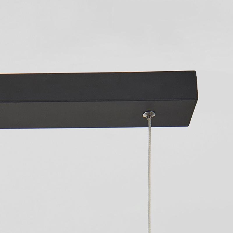 Geometric Circle Pendant Light — Aluminum & PMMA, 3-Head, 24" Diameter, LED Integrated, Black