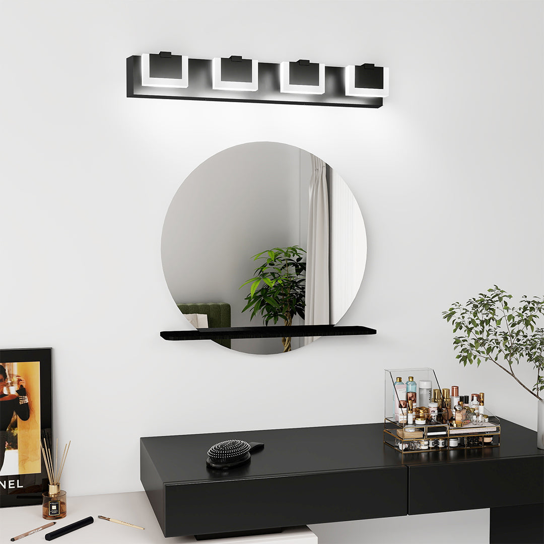 Minimalist Chrome LED Vanity Light — Aluminum, 6000K, 3 to 6-Light, Hardwired