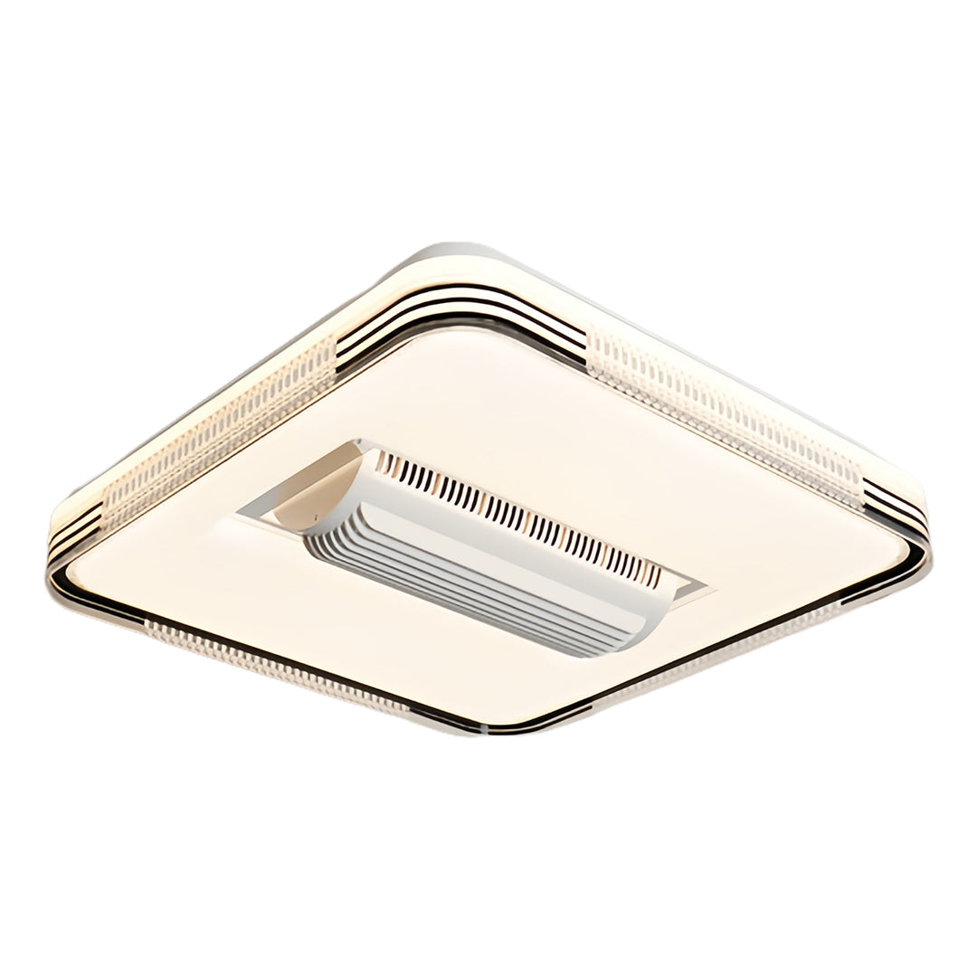 Quiet Minimalist Bladeless Ceiling Fan with LED Light