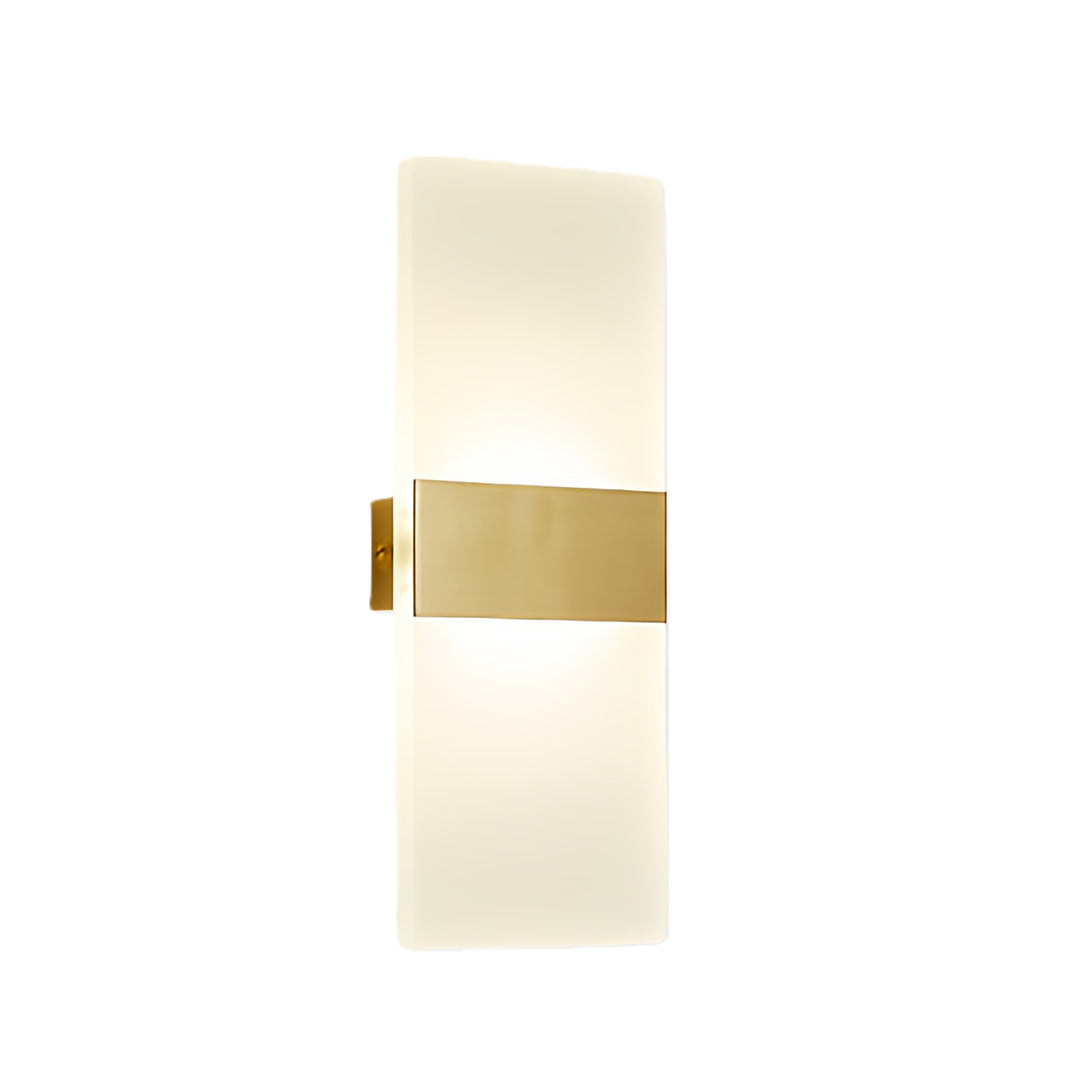 Minimalist Brass Wall Sconce — Full-Copper, Integrated LED, 4W, 4000K, Acrylic Shade, Black/Gold or Copper Finish