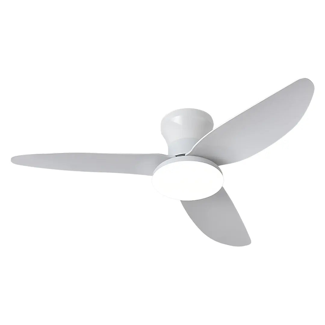 Modern Small 3-Blade Ceiling Fan with Remote Control and Dimmer Light - Quiet Operation Luxe