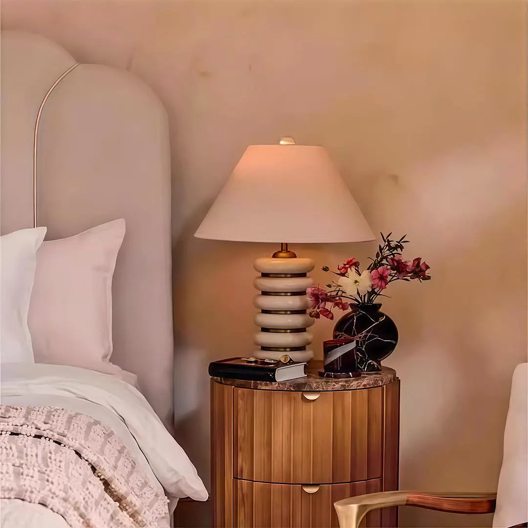American Retro Cloth Table Lamp - Creative Decorative Lighting Luxe