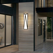Modern Linear Outdoor Wall Sconce — Black Stainless Steel, Integrated LED, IP54, 8W–18W, 3000K