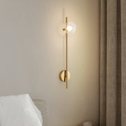Minimalist Linear Wall Sconce — Pleated Glass, Iron, LED Eye-Care, Tri-Color, 1-, 2-, or 3-Light