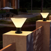 Minimalist Outdoor Garden Pillar Light — Stainless Steel, IP65, Solar or Hardwired E27, 3-Step Dimming, Black / White