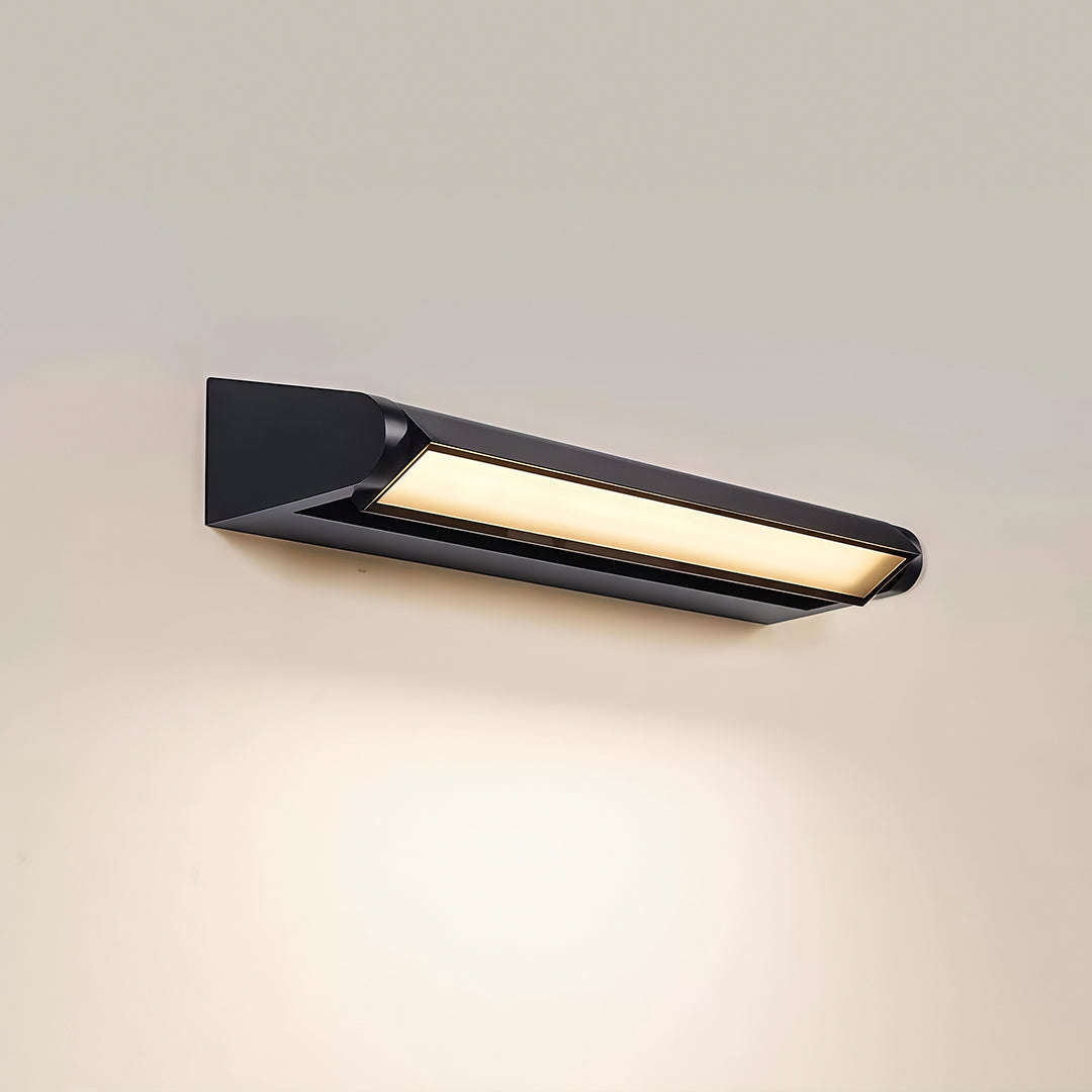 Rotatable Linear LED Wall Sconce — Black Aluminum, Acrylic Shade, 12W/18W/30W, 3000K/4000K/6000K