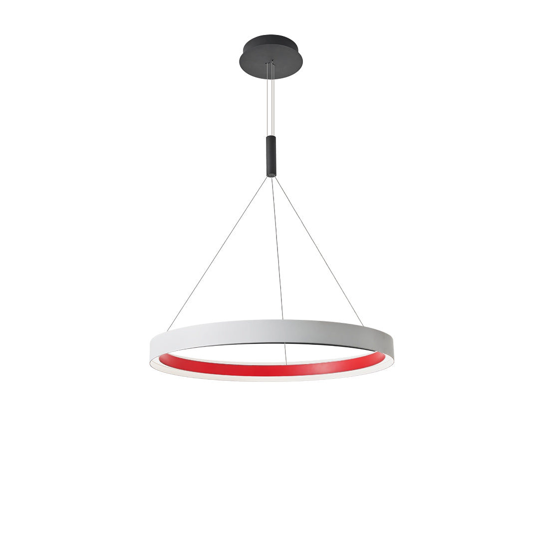 Minimalist Ring Chandelier — Iron & Aluminum, 80W LED, 15.8" to 31.5" Diameter