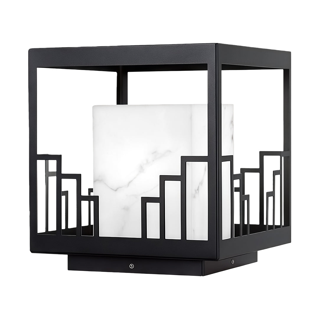 Minimalist Outdoor Pillar Light — Matte Black Stainless Steel, 20W LED, IP54, Dual Color Temperature