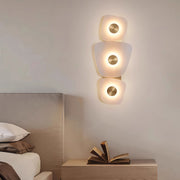 Italian Minimalist Cloud Stone Wall Sconce — Copper, 6.5W LED Warm White, 23.6" Hardwired