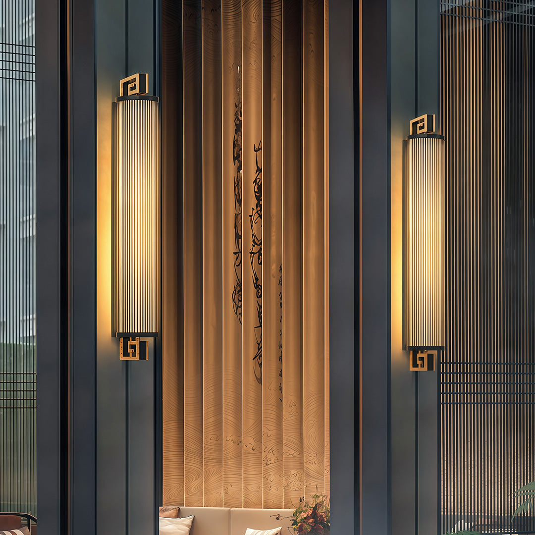 Modern Outdoor Linear Wall Light — Stainless Steel, White Acrylic, 3000K, IP65, 15W / 30W, Hardwired