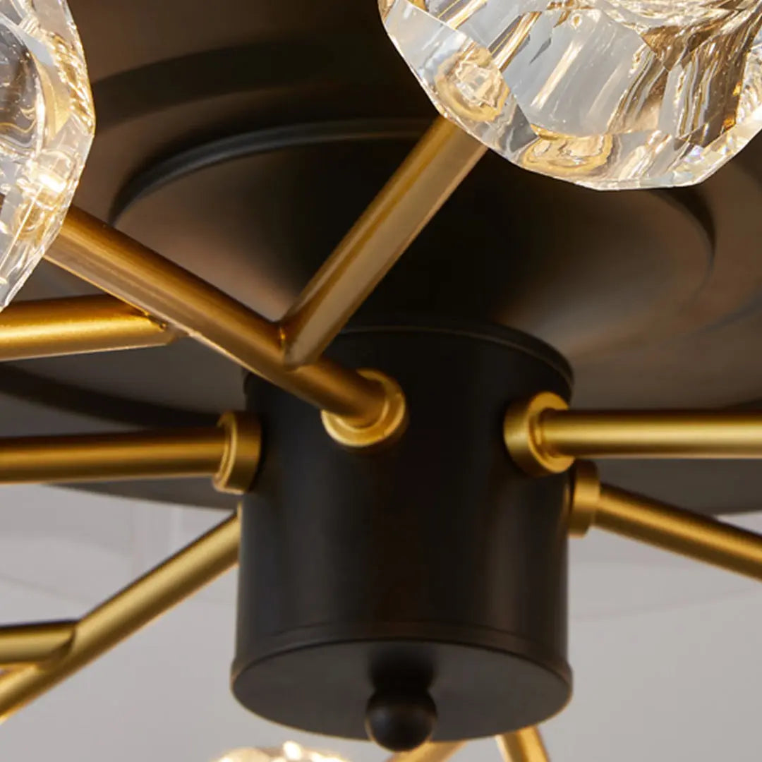 Norse Crystal Invisible Ceiling Fan with Multiple Lights Luxe