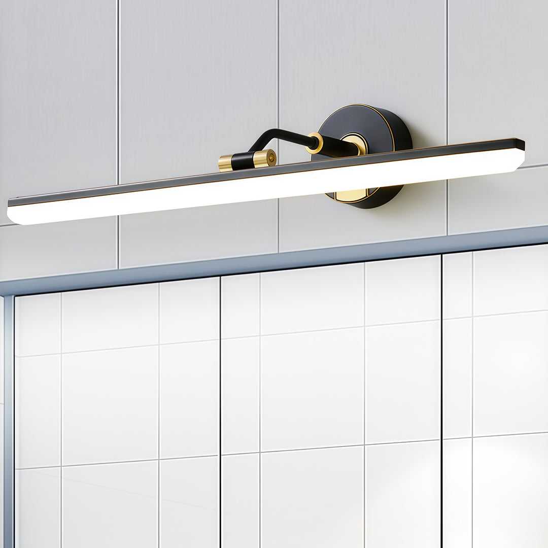 Linear LED Bathroom Vanity Light Bar — Copper, Black or Gold, Three-Color Temperature, Small / Medium / Large