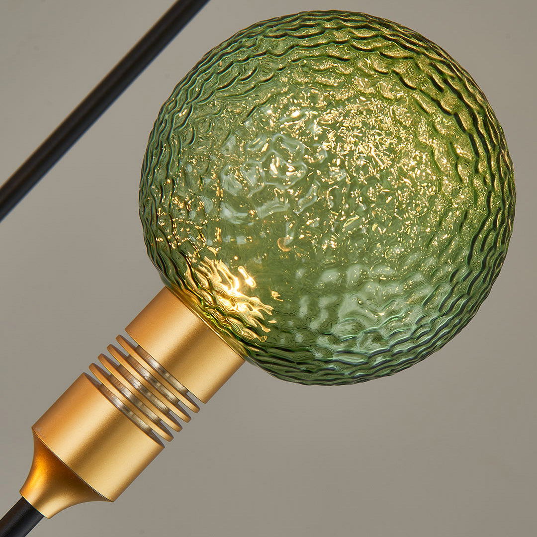 Reed-Shaped Glass Sphere Path Light — Aluminum, LED, IP65, 28"–55.5" Heights, Brown / Green / Clear