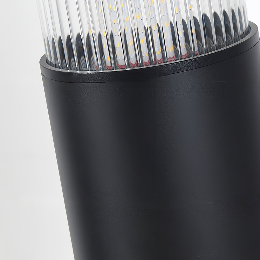 Cylindrical Outdoor Bollard Path Light — Aluminum & Acrylic, E27, IP65, 3 Heights (16", 24", 31")