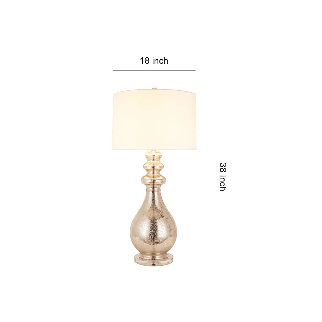 Unique Modern Silver Table Lamp with Polished Finish Luxe