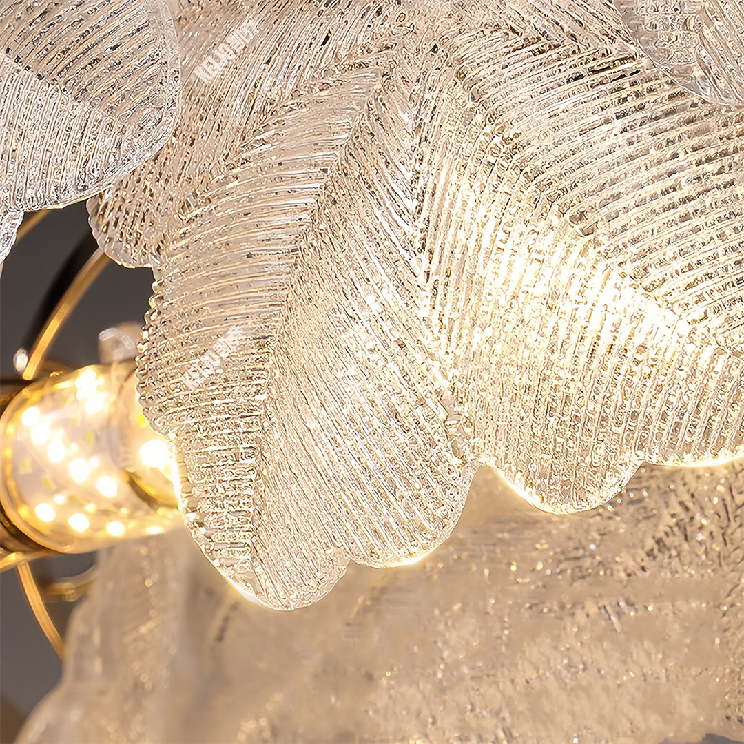 French Wreath Glass Garland Chandelier — K9 Crystal Clover Shades, 3-Step Dimming, 50cm / 60cm