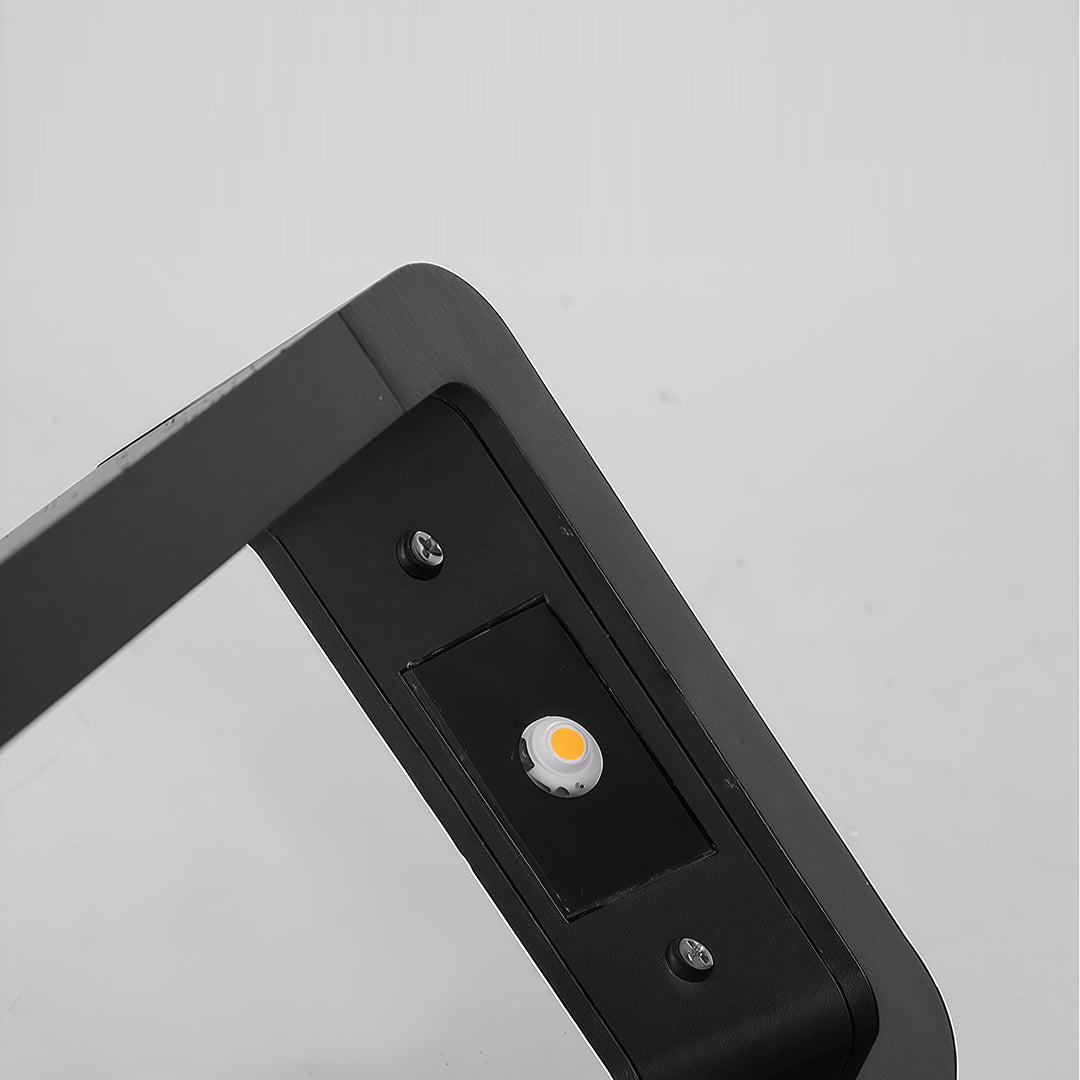 Minimalist Square Outdoor Bollard Light — Black Aluminum, 7W LED, IP54, 11.8" / 23.6" / 31.5" Heights