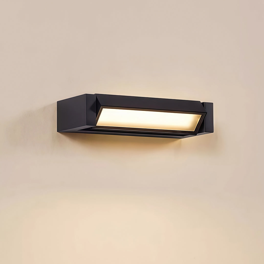 Rotatable Linear LED Wall Sconce — Black Aluminum, Acrylic Shade, 12W/18W/30W, 3000K/4000K/6000K
