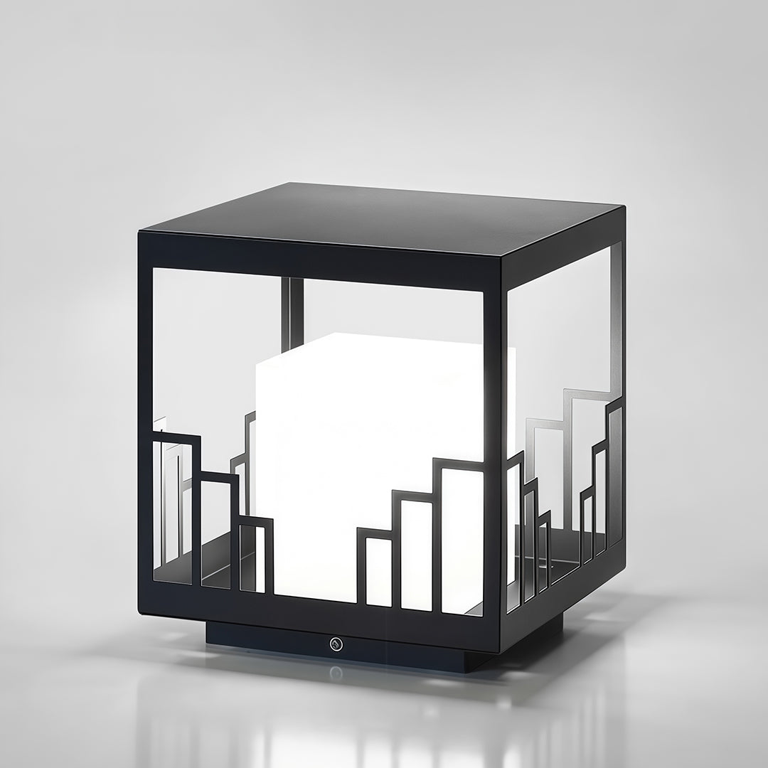 Minimalist Outdoor Pillar Light — Matte Black Stainless Steel, 20W LED, IP54, Dual Color Temperature