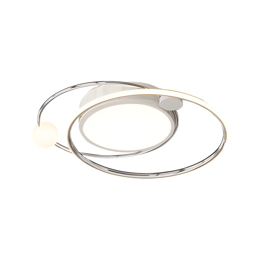 20" Modern LED Flush-Mount Ceiling Light — Iron & Aluminum, 36W, 3-Step Dimming, Remote Control