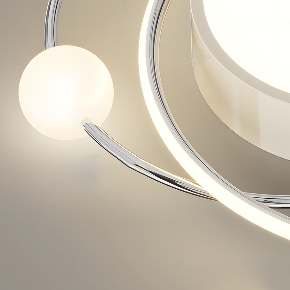 20" Modern LED Flush-Mount Ceiling Light — Iron & Aluminum, 36W, 3-Step Dimming, Remote Control