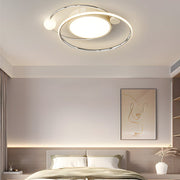 20" Modern LED Flush-Mount Ceiling Light — Iron & Aluminum, 36W, 3-Step Dimming, Remote Control