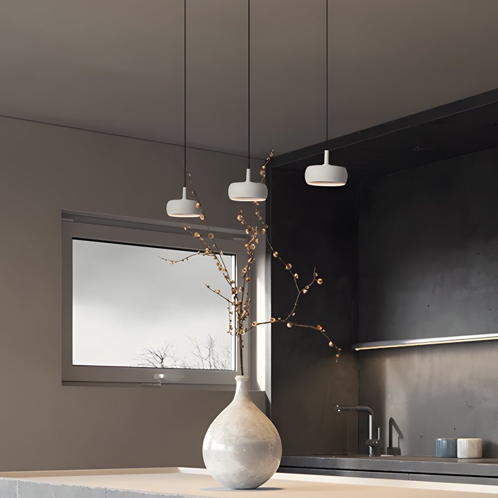 Adjustable 1-Light COB Spotlight Mini Pendant — Aluminum, 7W 3000K, 4.7" Dia, Matte Black / White