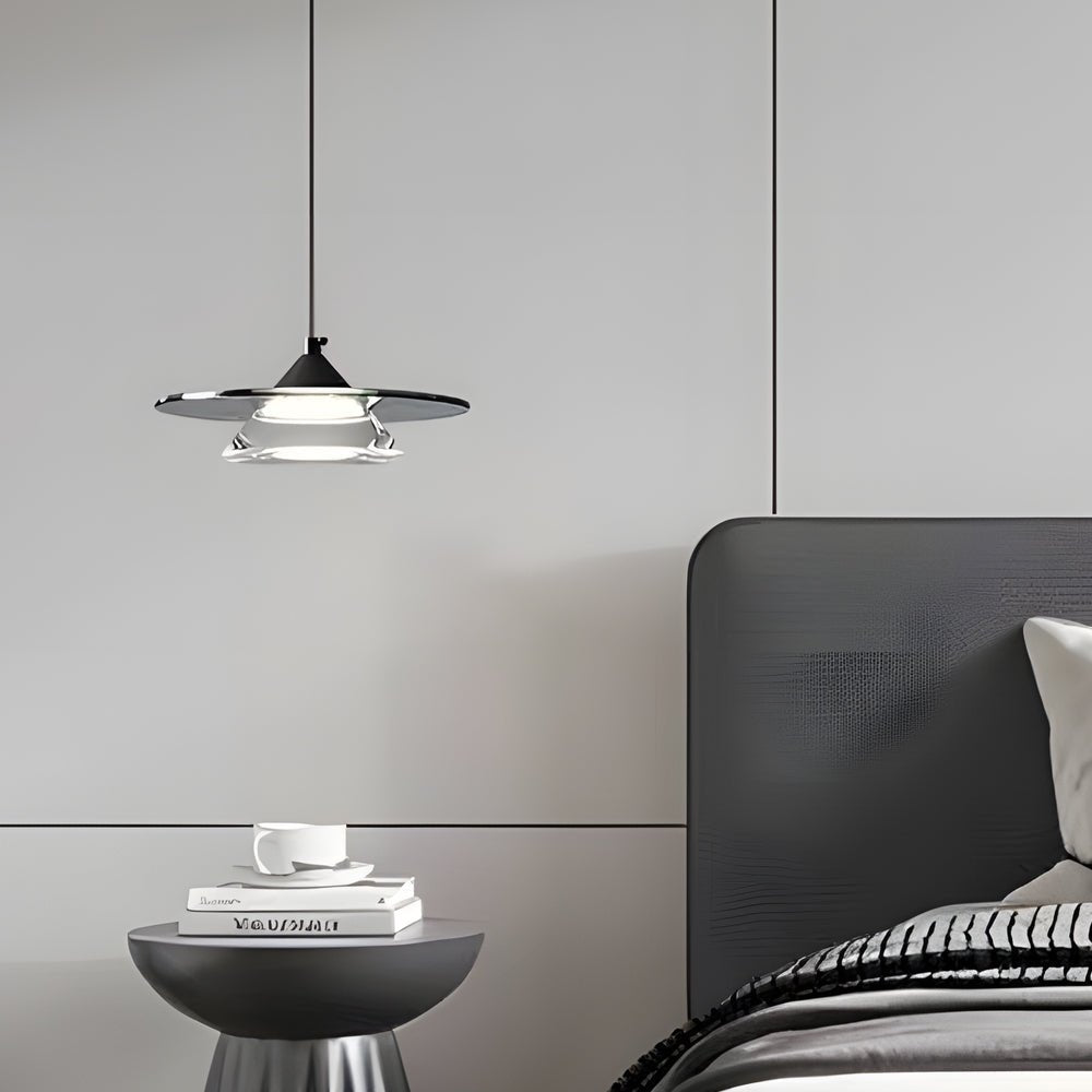 Postmodern Italian Glass Mini Pendant — Copper & Acrylic, 7.9", 3-Step Dimming LED (3000K/4500K/6000K)