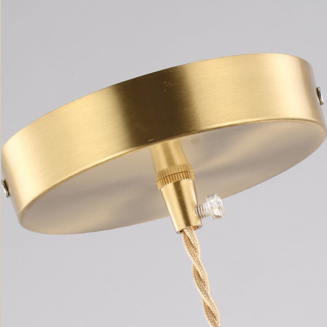 Diamond-Shaped Mini Pendant — Antique Brass, Wood and Tiffany Glass, 16W E27, 2m Adjustable Cord