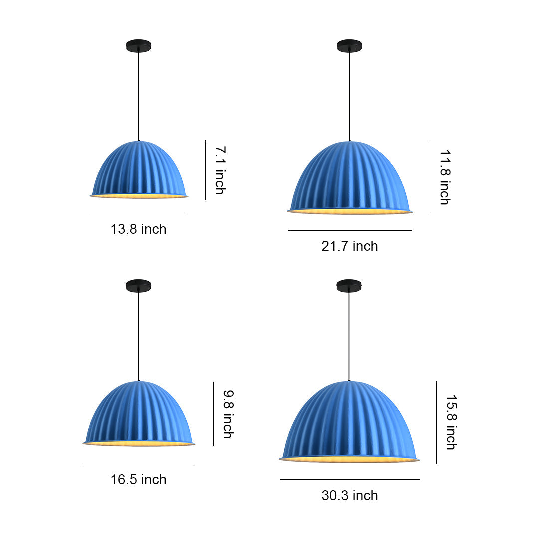 Pumpkin-Shaped Felt Pendant Light — PET Felt, Sound-Absorbing, E27, 14"–30" dia.