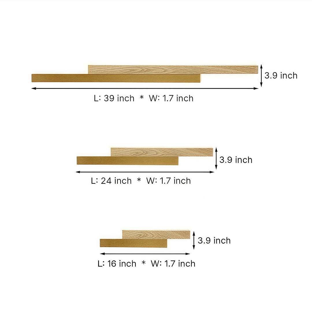 Minimalist Linear LED Wall Sconce — Gold Iron, White Acrylic, 3 Sizes, Dimmable