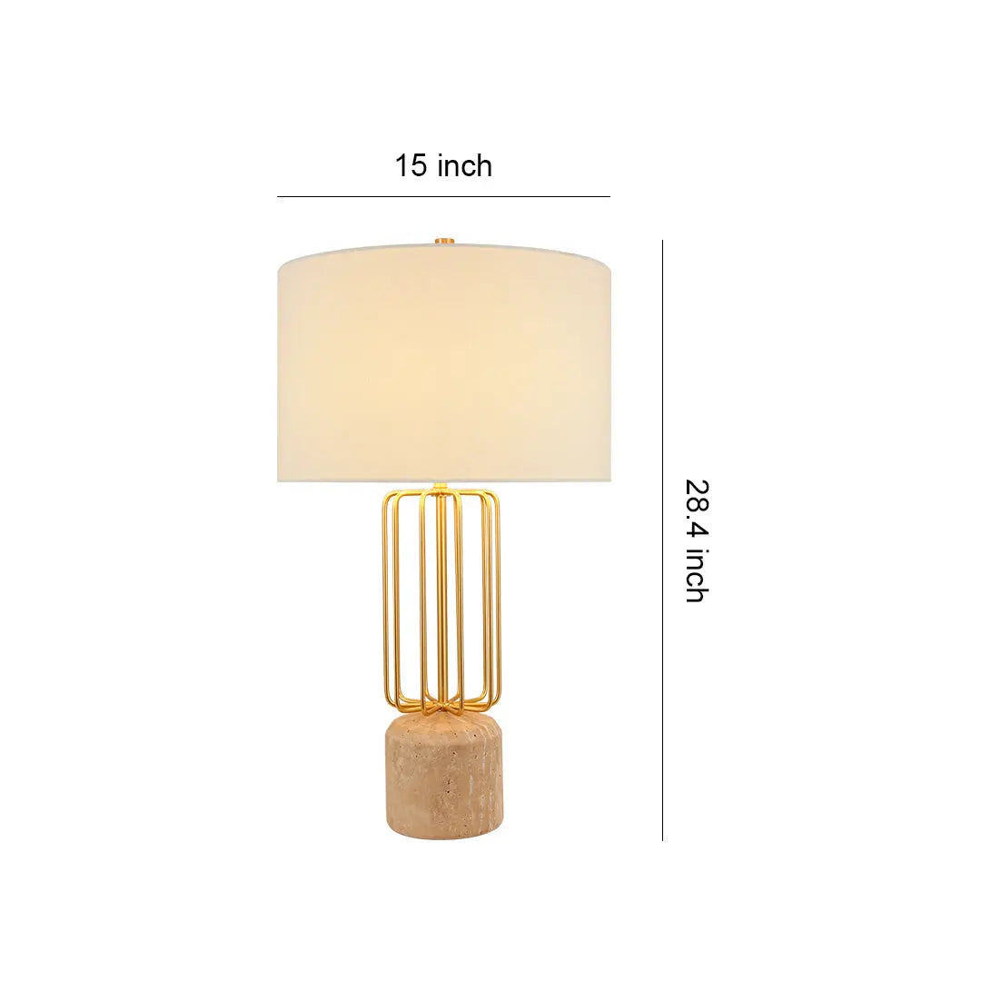 Nordic Style LED Eye-Care Lamp with Geometric Metal Cage Design Luxe