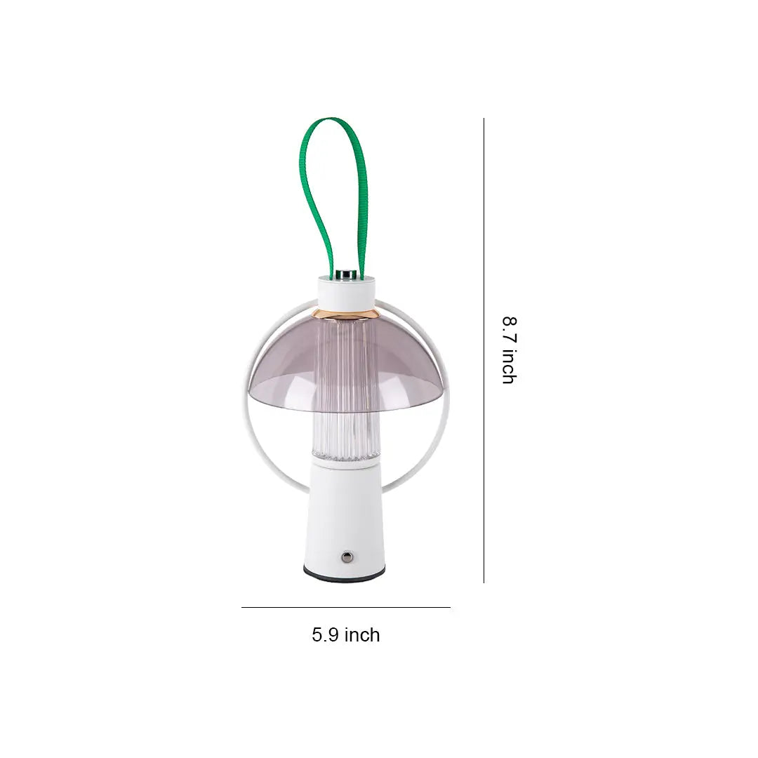 Decorative Circle Table Lamp with Iron Body and Acrylic Shade Luxe