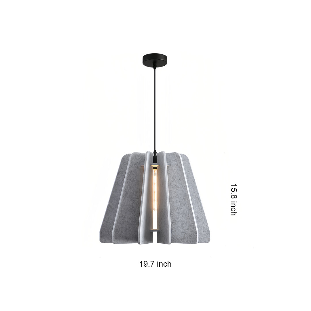 Acoustic PET Felt Bowl Pendant — Iron, E27, 19.69" Adjustable-Height, IP20