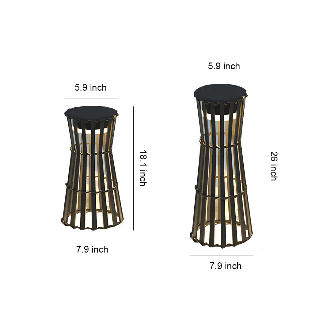 Chic Outdoor Black Lanterns with a Unique Silhouette Design