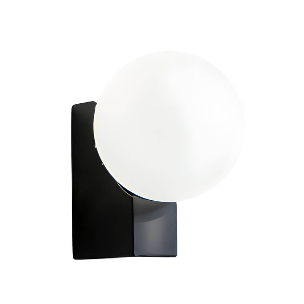 dimmable cream white glass ball led wall light