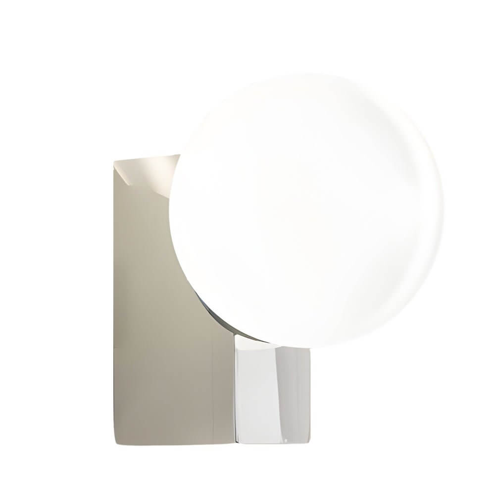 dimmable cream white glass ball led wall light
