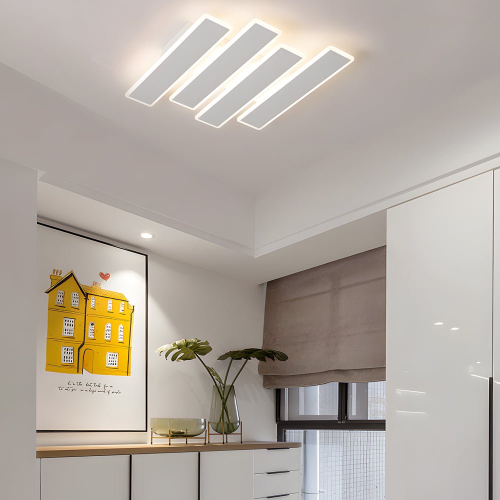 dimmable led ceiling light with 46 white metal fixtures