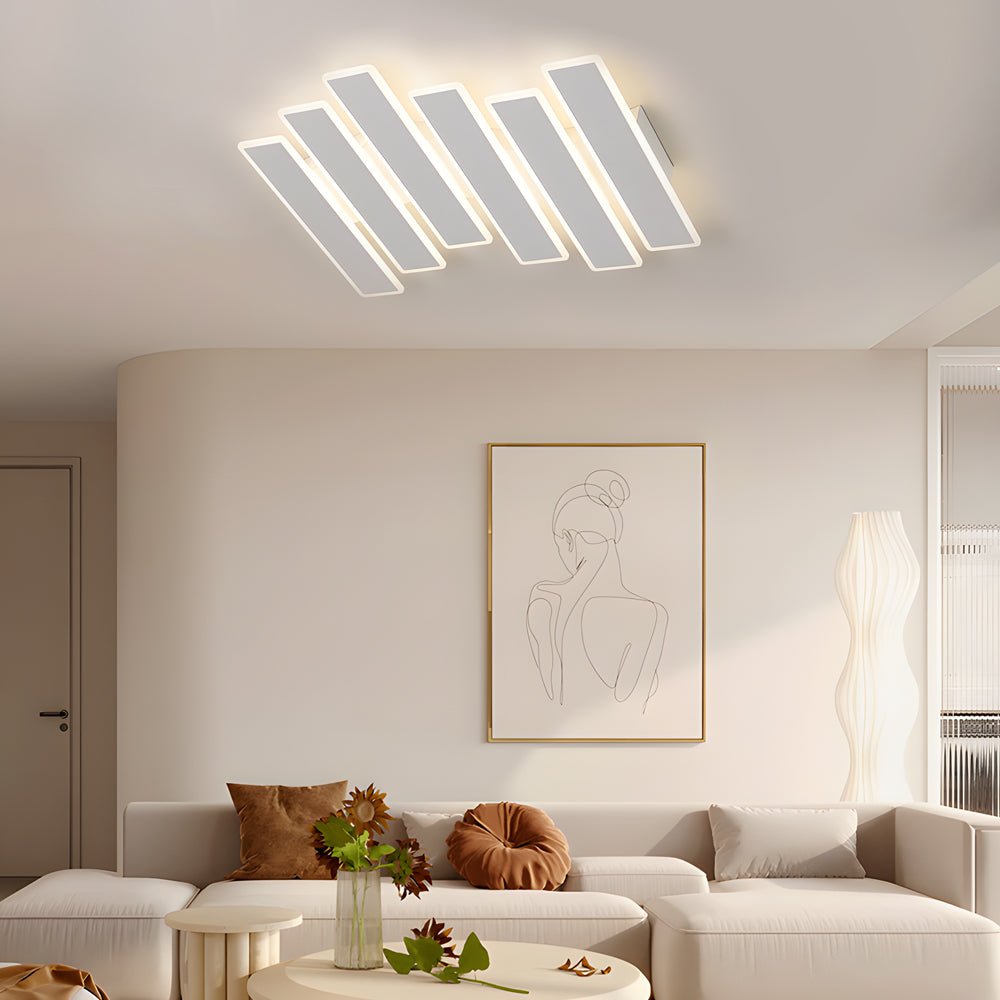 dimmable led ceiling light with 46 white metal fixtures