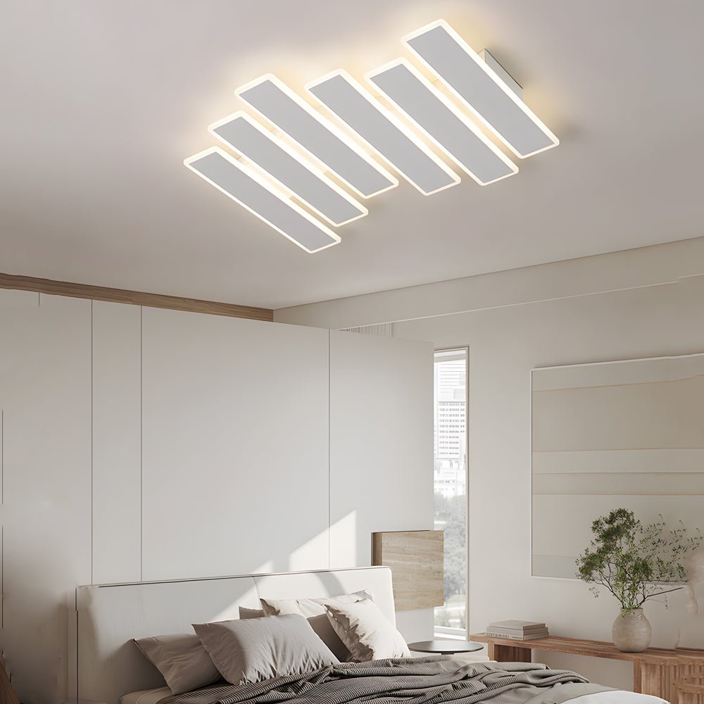 dimmable led ceiling light with 46 white metal fixtures
