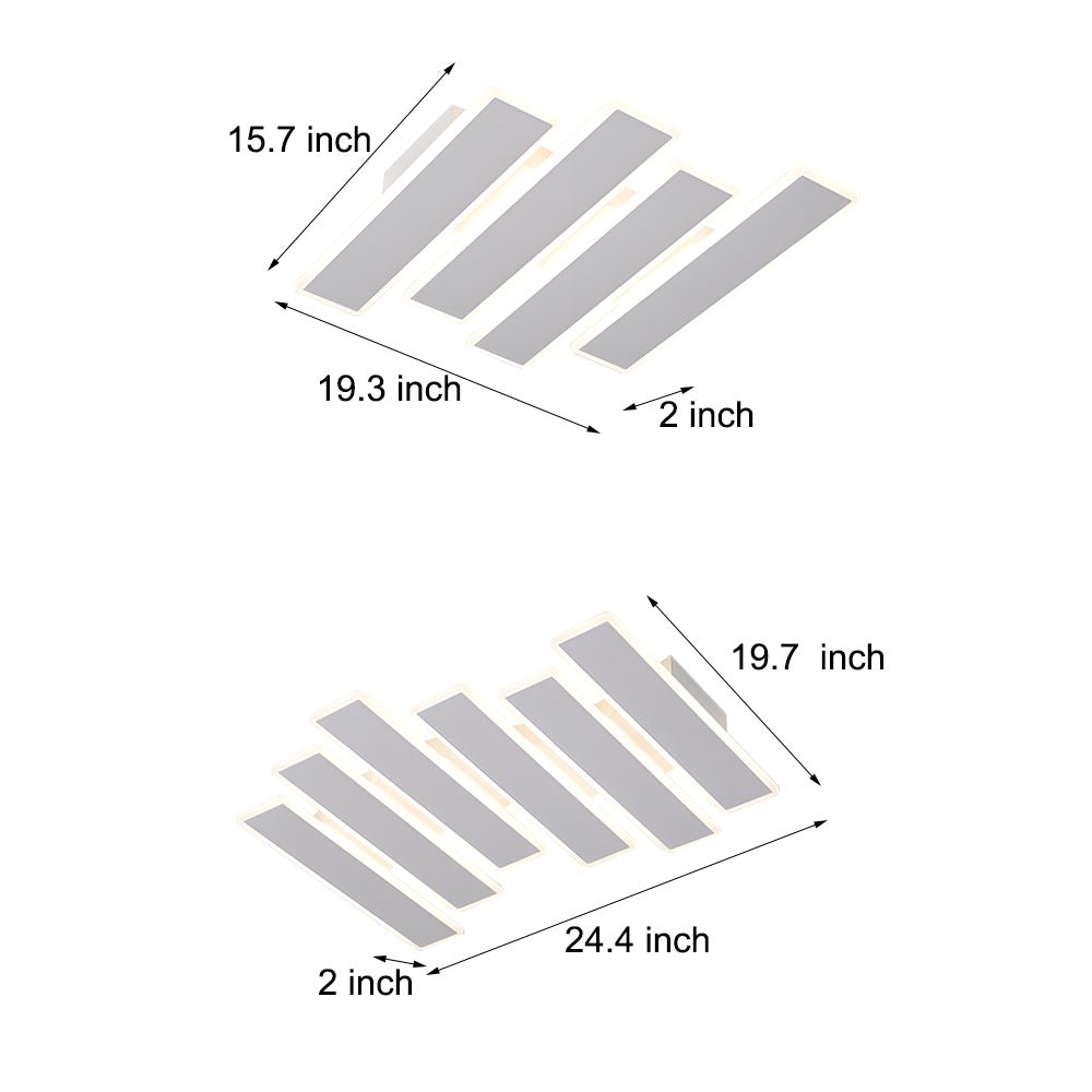 dimmable led ceiling light with 46 white metal fixtures