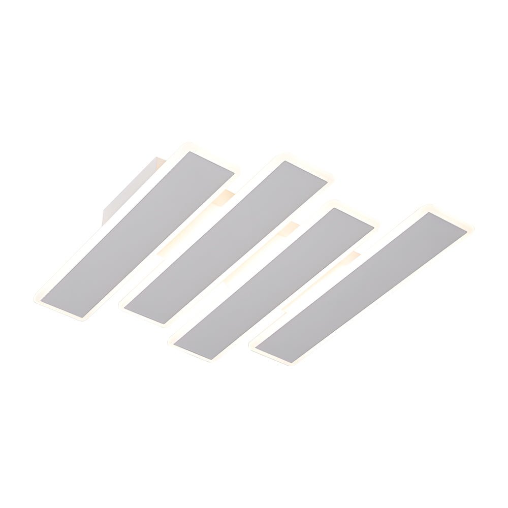 dimmable led ceiling light with 46 white metal fixtures