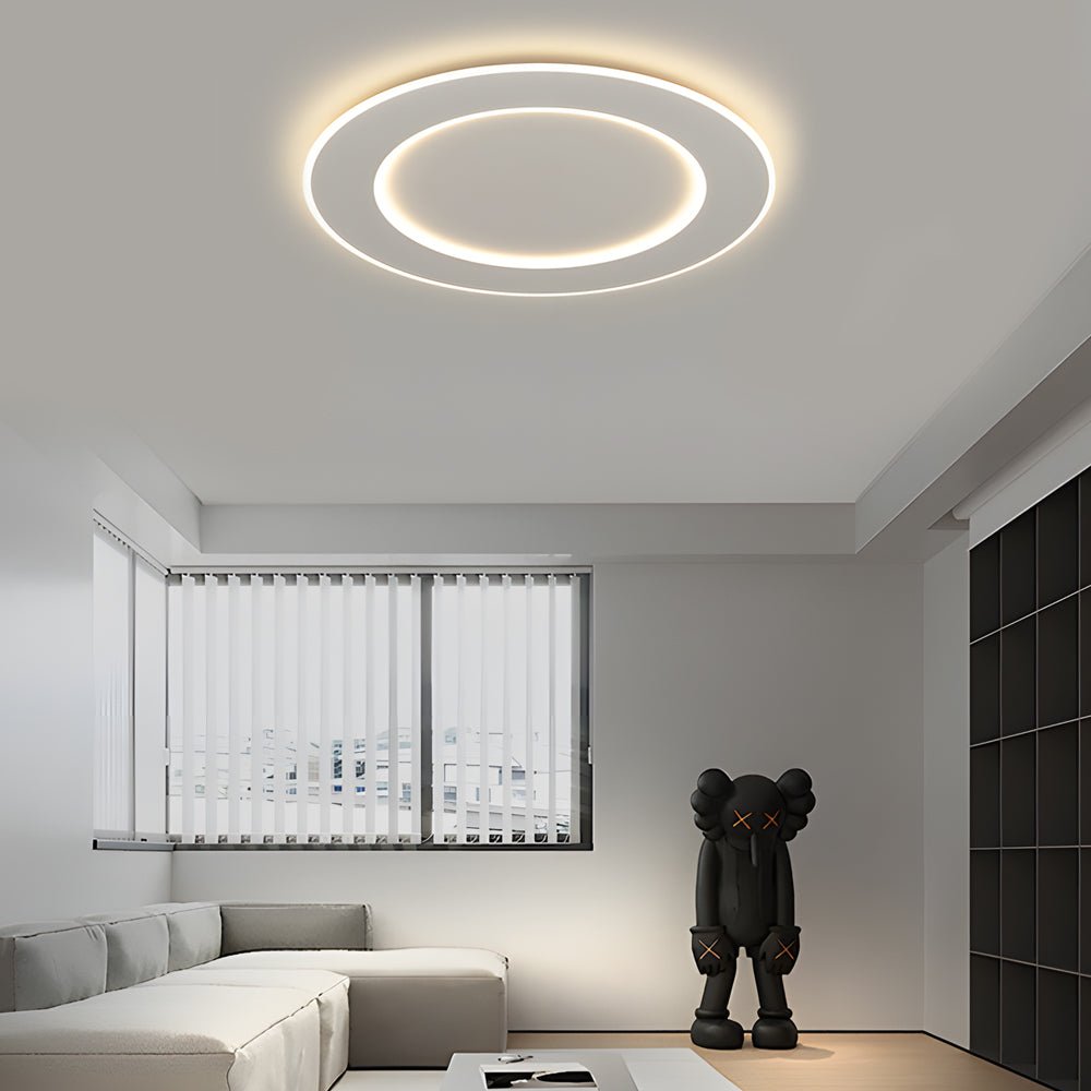 dimmable white led circle flush mount ceiling light