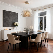 Art Deco Chandelier — Chrome Stainless Steel and Clear Glass, LED 3000K, 23.6" or 27.6", 59.1" Adjustable Chain